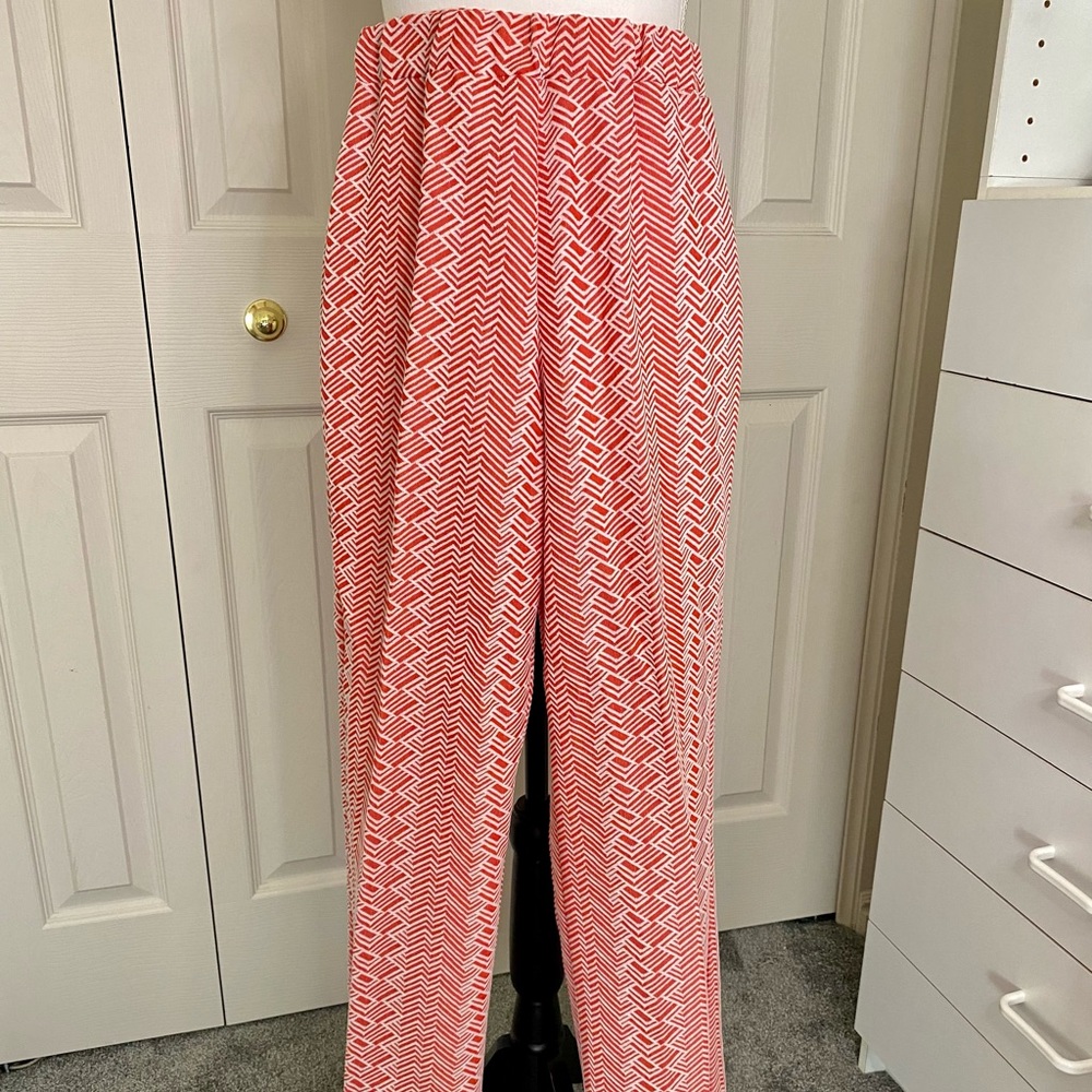 Vintage 1960’s High Waist Pants, Russ Togs Inc Women’s Size 10, Red and White